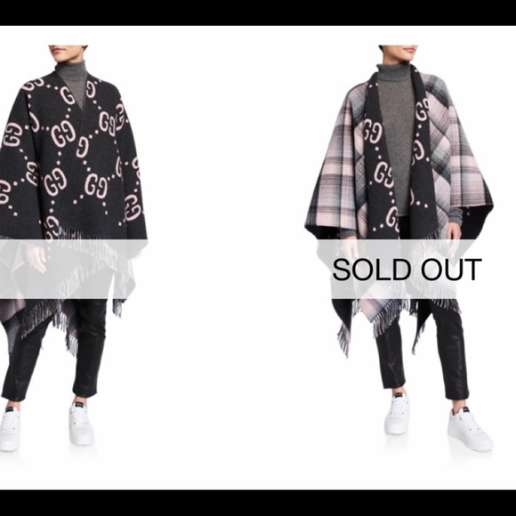 Gucci Black and Pink GG Cape - Picture 2 of 16